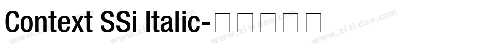 Context SSi Italic字体转换
